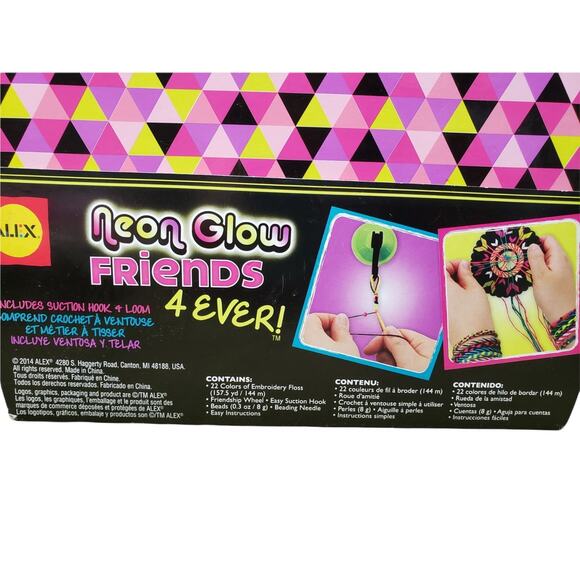 Alex Toys Craft Neon Glow Friends 4ever Bracelet Making Kit & Variety Bead Kit - Picture 6 of 7